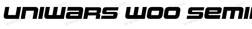 Uniwars W00 SemiBold Italic字体转换